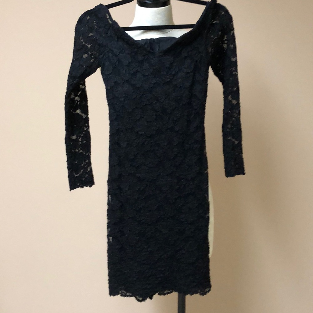 Black lace dress by Roberta
